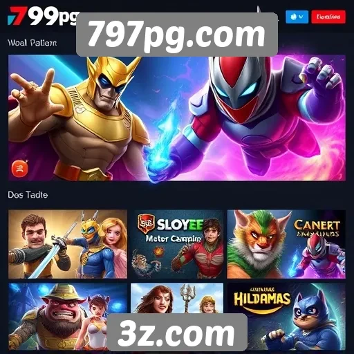 A diversidade de jogos disponíveis em 797pg.com